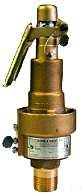 Kunkle Model 6182 Steam Safety Relief Valve 1½" x Top Outlet